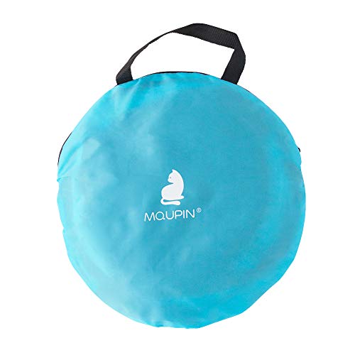 UniM Túnel para gatos, túnel de 5 vías, plegable, extensible, túnel para gatos, laberinto de juguete con pompón y campanas para gatos, conejos, cobayas