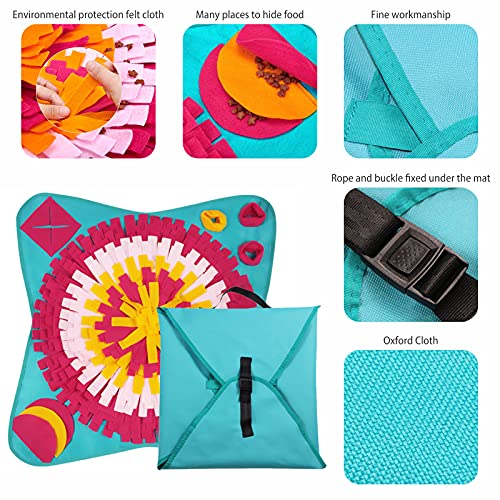 Unipampa Alfombra Olfativa Perros, Snuffle Mat para Perros, Alimentación de Mascotas,Almohadilla para olfatear Mascotas, Alfombra de Actividades para Mascotas 70x70cm
