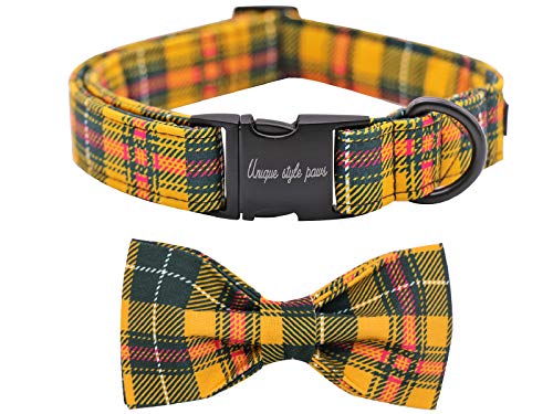 unique style paws Collar de perro con pajarita, collares de perro ajustables duraderos, collar de perro con lazo para perros y gatos pequeños, medianos y grandes