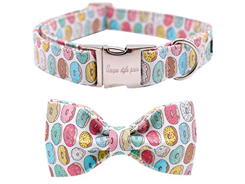 Unique style paws Collar para perros con lazo, pajarita, collar ajustable con pajarita suave para gatos pequeños, medianos y grandes.