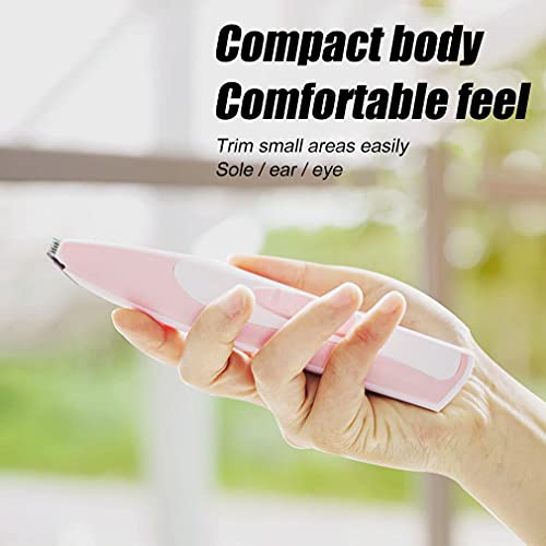 Uniquelove Máquina De Peluquería para Perros Y Mascotas, Recortadora De Carga USB Eléctrica para Mascotas, Gatos, Perros, Cara, Orejas, Orejas, Afeitadora De Pelo De Bajo Ruido, Rosa 160 * 30 * 26Mm