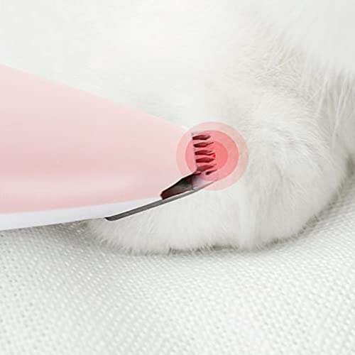 Uniquelove Máquina De Peluquería para Perros Y Mascotas, Recortadora De Carga USB Eléctrica para Mascotas, Gatos, Perros, Cara, Orejas, Orejas, Afeitadora De Pelo De Bajo Ruido, Rosa 160 * 30 * 26Mm