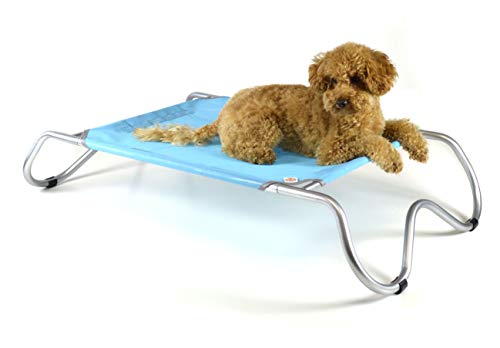 United Pets Bone Notte - Cama elevada para Perros de diseño con Forma de Hueso, tamaño pequeño, Azul, Small
