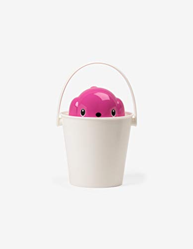 United Pets Crock - Contenedor de Comida para Perros, Fabricado en Italia, Pala dosificadora incluida, Color Blanco Y Rosa, Design: Stefano Giovannoni