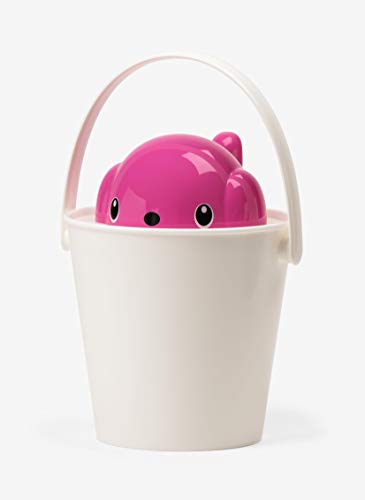 United Pets Crock - Contenedor de Comida para Perros, Fabricado en Italia, Pala dosificadora incluida, Color Blanco Y Rosa, Design: Stefano Giovannoni