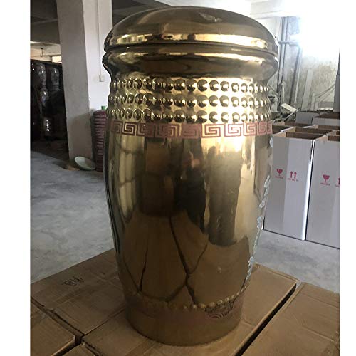 Urna de cremación,Funeral Gran Recipiente de Ceniza de cerámica Hueso Doble Botella Dorada Dragón y fénix Humero Jintan Ataúd Grande Cremation Jewelry Collar con Colga