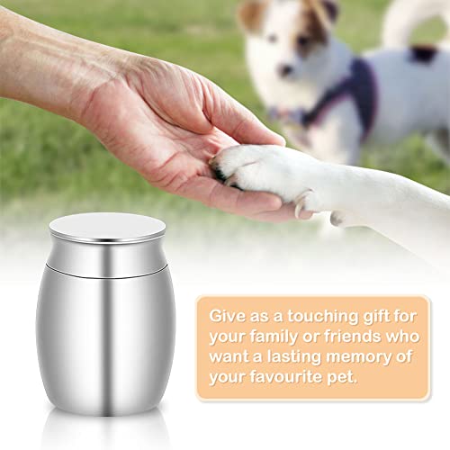 Urna funeraria para mascotas, cenizas para mascotas domésticas Urnas funerarias de acero inoxidable Cenicero a prueba de agua para perros y gatos