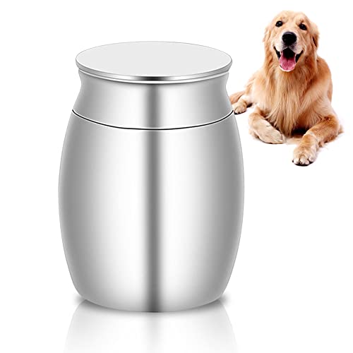 Urna funeraria para mascotas, cenizas para mascotas domésticas Urnas funerarias de acero inoxidable Cenicero a prueba de agua para perros y gatos
