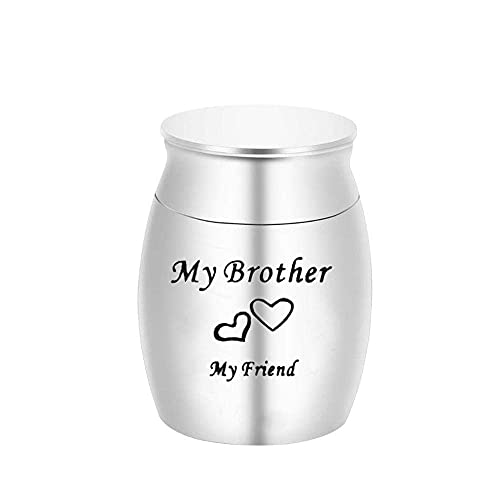 Urna Urnas de cremación para Cenizas Mi Hermano Mi Amigo Doble Amor Grabado de corazón Personalizar Relleno Recuerdo Urna de oración Urna de Cenizas de cremación para Mascotas/Humanos