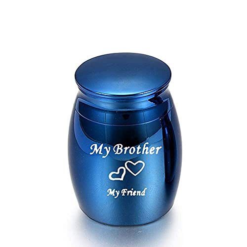Urna Urnas de cremación para Cenizas Mi Hermano Mi Amigo Doble Amor Grabado de corazón Personalizar Relleno Recuerdo Urna de oración Urna de Cenizas de cremación para Mascotas/Humanos