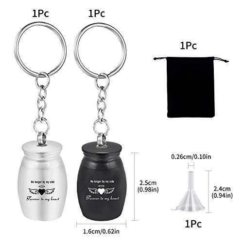 Urnas para mascotas para perros, gatos, cenizas, pequeñas urnas de recuerdo, pequeñas urnas de cremación, llavero, llavero elástico, cadenas, llavero fuerte, llavero elástico para memoriales de perros