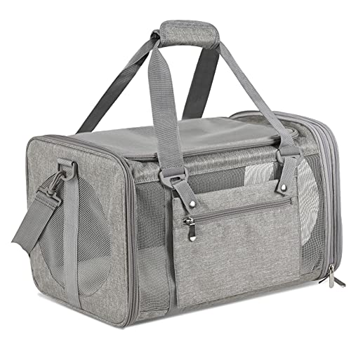 Vailge Transportbox Gato Transportbox Perro Faltbare Katzentransportbox, Transporttasche para Animales domésticos en el avión Transportbox para Mascotas Gato Medio pequeños Perros 15lbs