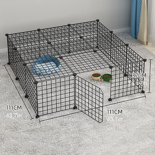 Valla para animales Pantería de mascotas plegables Playpen Pequeña jaula de animales interior portátil de metal portátil Cerca de YD para gatos de cachorros Recinto para perros ( Size : A )