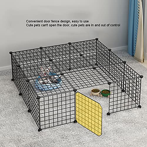 Valla para animales Pantería de mascotas plegables Playpen Pequeña jaula de animales interior portátil de metal portátil Cerca de YD para gatos de cachorros Recinto para perros ( Size : A )
