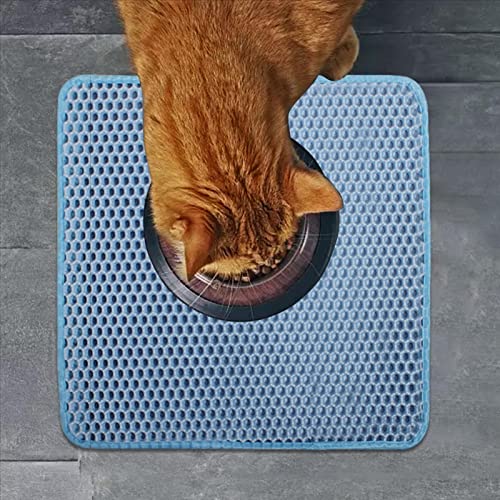 Vecksoy Alfombra para atrapar la arena para gatos, impermeable de doble capa de nido de abeja, alfombrilla antideslizante, fácil de limpiar, lavable y protección para alfombras de piso