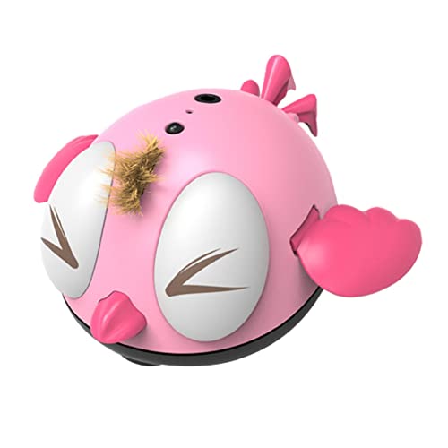Vecksoy Juguete eléctrico para Pollitos con Sonido, Juguete Interactivo para Gatos, Juguetes Musicales para Mascotas, Juguetes Inteligentes Inteligentes de inducción con Interfaz USB