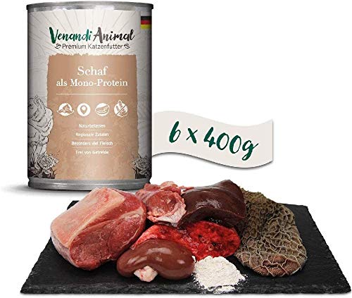 Venandi Animal Pienso Premium para gatos libre de cereales - 6 x 400 g