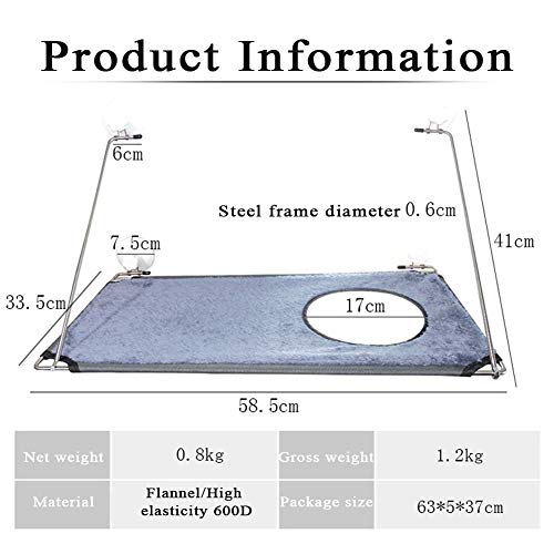 Ventana De Gato Cama,Gato Cama De Montaje En La Ventana,Hamaca para Ventana De Gato O Perca, Hamaca para Tomar El Sol Cama para Mascotas Sunny Seat Lavable Cover Bed,with Hole