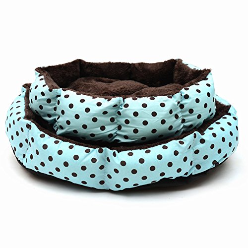Venus Valink - Cama para mascotas de otoño e invierno, cálida, suave, con diseño de lunares, con alfombrilla extraíble, para gato, cachorro, perro, perro, gato, perro, gato, cama de dormir,