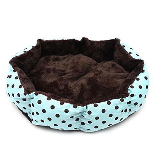 Venus Valink - Cama para mascotas de otoño e invierno, cálida, suave, con diseño de lunares, con alfombrilla extraíble, para gato, cachorro, perro, perro, gato, perro, gato, cama de dormir,