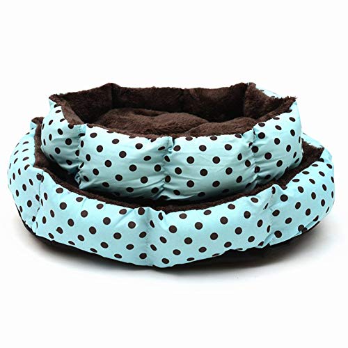 Venus Valink - Cama para mascotas de otoño e invierno, cálida, suave, con diseño de lunares, con alfombrilla extraíble, para gato, cachorro, perro, perro, gato, perro, gato, cama de dormir,