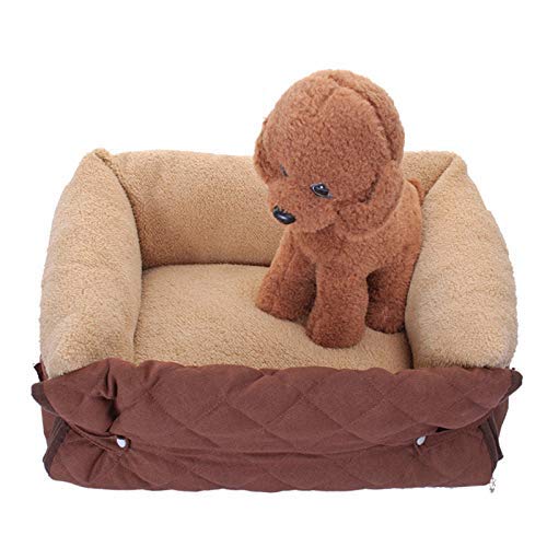 Venus Valink - Cojín de felpa para mascotas (cama para perros, gatos, otoño, invierno, cálida, para mascota, cachorro, perrera de casa, sofá, café, Medium