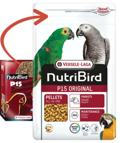 Versele-laga - Pienso de Mantenimiento para Loros NUTRIBIRD P15 Original 10 KG
