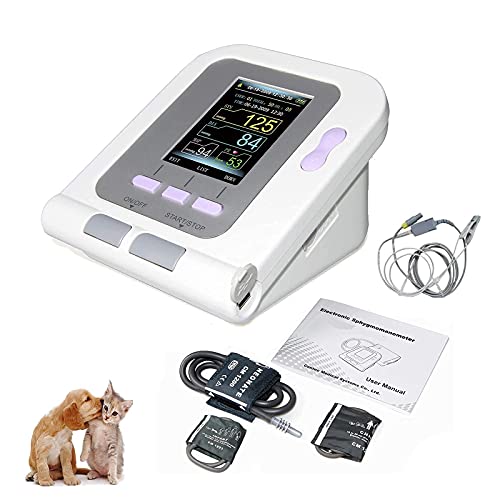 Vet Monitor de presin Arterial Brazo elctricocon sonda SPO2 + 3 Modo 3 puos para Perros/Gatos/Mascotas Cuidado de Animales