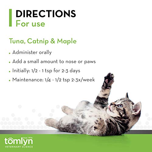 Vetoquinol Tomlyn Hairball Remedy Gel para Gatos, Sabor a Arce, laxatona, 4 onzas