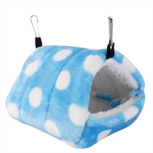 ViaGasaFamido Loro Hamaca, Hámster Cama para Dormir Colgante Nido de pájaro Punto de Ola Franela Cama Caliente para Ardilla Casa Chinchilla Conejillo de Indias Erizo Cacatúas Agapornis Agapornis