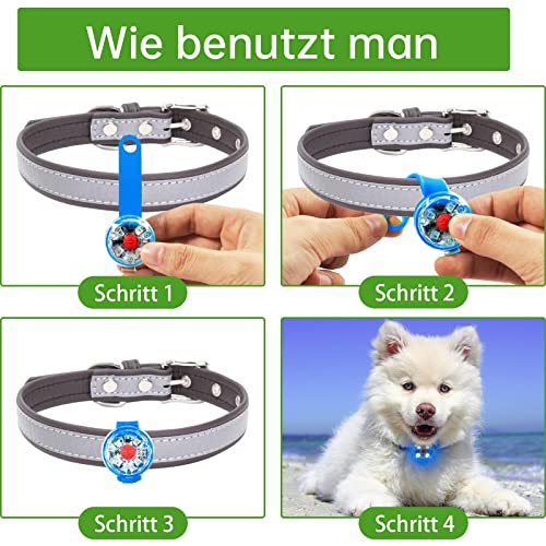 Vibbang Cuello de Gato de Perro LED luz LED colgante USB recargable 3 Modos Parpadeante luces de seguridad impermeables Luz intermitente LED para perros y gatos impermeables Colgante (azul)