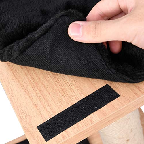 vidaXL Rascador para Gatos con Alfombra Rascadora Casita Poste de Sisal 123 cm
