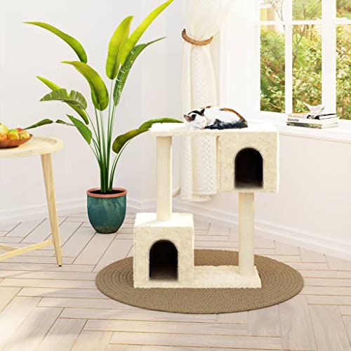vidaXL Rascador para Gatos con Postes de sisal 60 cm Crema