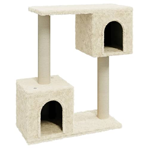 vidaXL Rascador para Gatos con Postes de sisal 60 cm Crema