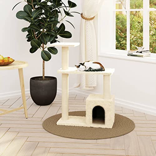 vidaXL Rascador para Gatos con Postes de sisal Crema 70 cm