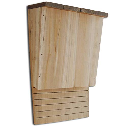 vidaXL Set 2 Nidos Cajas para Muerciélagos Refugio Acceso Fácil Madera Maciza Jardín