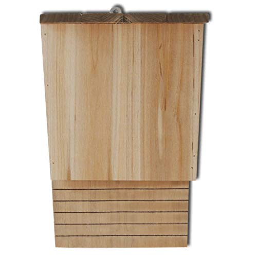 vidaXL Set 2 Nidos Cajas para Muerciélagos Refugio Acceso Fácil Madera Maciza Jardín
