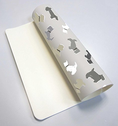 Vilber A050 V01 Dogs.2232 DU 01 Mantel Tapete Comedero Bebedero, 45.6 x 30.5 x 0.2 cm, Beige