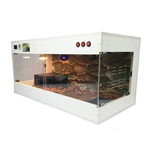 Villa Panorámica Transparente Para Mascotas, Tanque De Alimentación De Lagarto De León Con Crin De Pitón Del Zoológico, Caja De Ventilación De Erizo De Tortuga De PVC, Vivarium ( Size : 50x30x30cm )