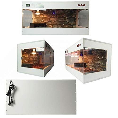 Villa Panorámica Transparente Para Mascotas, Tanque De Alimentación De Lagarto De León Con Crin De Pitón Del Zoológico, Caja De Ventilación De Erizo De Tortuga De PVC, Vivarium ( Size : 50x30x30cm )