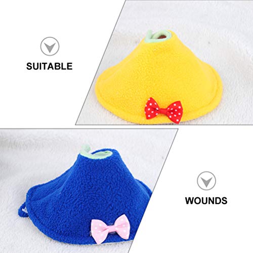 VILLCASE 3 Piezas de Cuello de Recuperación de Aves Conos de Recuperación de Aves Mascotas Pájaros Anti-Rasguño Collares de Recuperación Protector de Plumas Escudo de Piel de Tigre Anillo