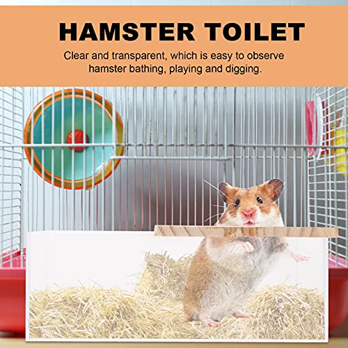 VILLCASE Caja de Baño de del Hámster Caja de Ducha Caja de Baño Baño de Contenedor de Recipiente de Sala de Ducha para Hámsters/Ratones/Lemming/Gerbils