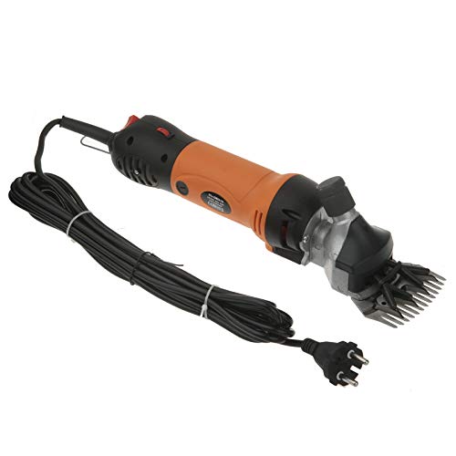 Vinteky 690W - Cortacésped profesional eléctrico para caballos, cortacésped eléctrico de oveja (6 velocidades, ajustable), color naranja