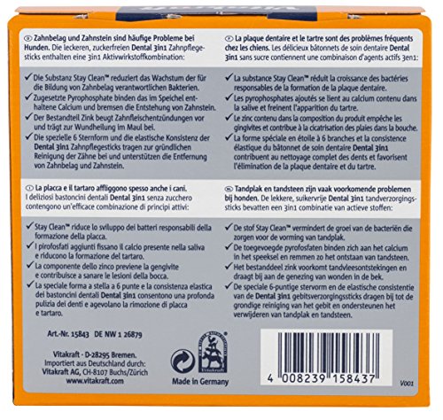 Vitakraft - Aperitivo Dental para Perros (3 en 1)