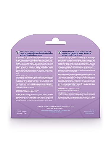 Vitakraft - Pipeta Stop Parásitos para Perros Grandes de Más de 30kg, con Dimeticona y Aloe Vera - 4,5ml x 6 Pipetas
