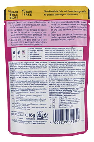 Vitakraft - Poésie Délice, Trocitos de Carne de Pollo en Salsa para Gatos - 85 g