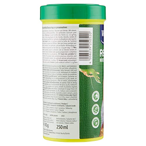 Vitakraft - Reptile Mixed, Menú para Reptiles y Tortugas Carnívoros - 45 g, 250 ml