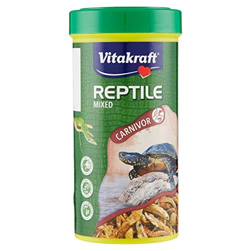 Vitakraft - Reptile Mixed, Menú para Reptiles y Tortugas Carnívoros - 45 g, 250 ml