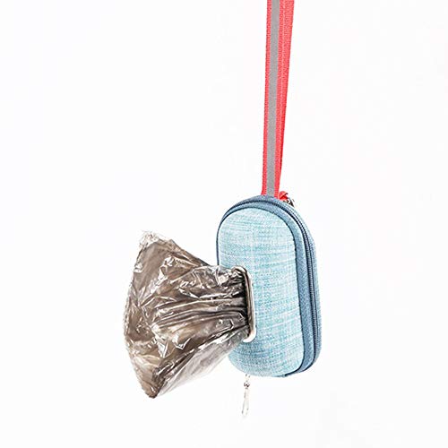 Viudecce Dispensador PortáTil de Bolsas de Caca de Perro para Mascotas, Soporte para Bolsas de Recogida con Cuerda, Caja de Basura para Limpieza, Soporte para Exteriores, Gris Oscuro