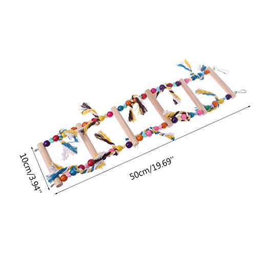 Vivianu - Escalera de madera multicolor para pájaros y loros